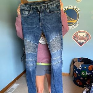 biker skinny jeans